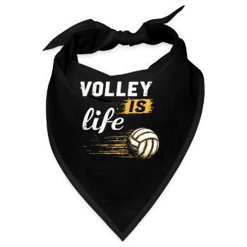 Volleyballspieler Und Fan Spike Servieren - Bandana - Schwarz - Vorne