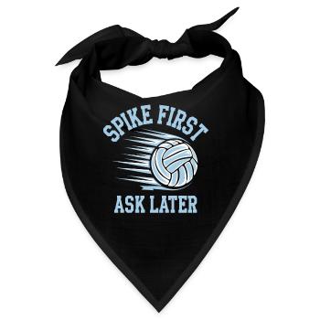 Volleyballspieler Und Fan Spike Servieren - Bandana - Schwarz - Vorne