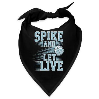 Volleyballspieler Und Fan Spike Servieren - Bandana - Schwarz - Vorne