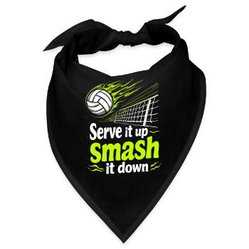 Volleyballspieler Und Fan Spike Servieren - Bandana - Schwarz - Vorne