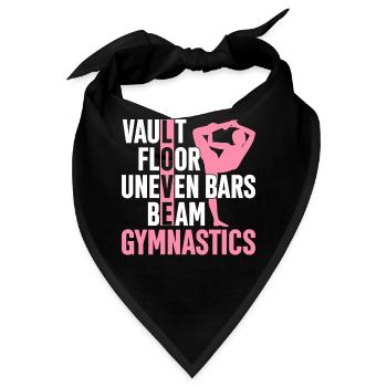 Sprung Boden Stufenbarren Gymnastik Gymnastik - Bandana - Schwarz - Vorne