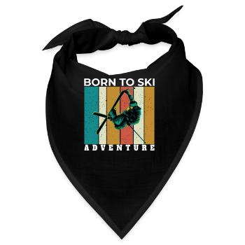 Retro-Skiing Design Retro Skiing Design - Bandana - Schwarz - Vorne