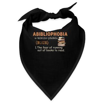 Abibliophobie Bücherwurm Lesebücher - Bandana - Schwarz - Vorne