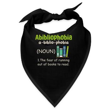 Abibliophobie Bücherwurm Lesebücher - Bandana - Schwarz - Vorne