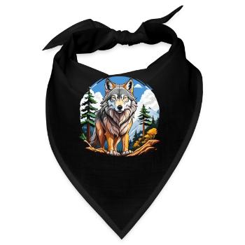 WOLF WALD - Bandana - Schwarz - Vorne