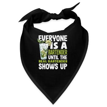 Lustiger Barkeeper Spruch Barkeeper Geschenk - Bandana - Schwarz - Vorne