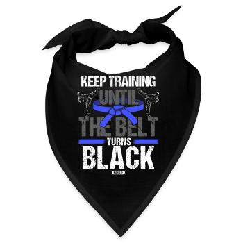Schwarzer Gürtel: Motivation Kampfkunst Karate - Bandana - Schwarz - Vorne