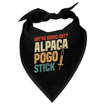 Wir Gehen Aus? Alpaka-pogo-stick - Bandana - Schwarz - Vorne