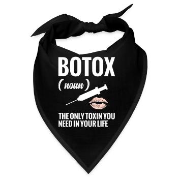 Ästhetische Krankenschwester: Botox (substantiv), - Bandana - Schwarz - Vorne