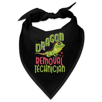 Iguana lustiger Spruch - Bandana - Schwarz - Vorne