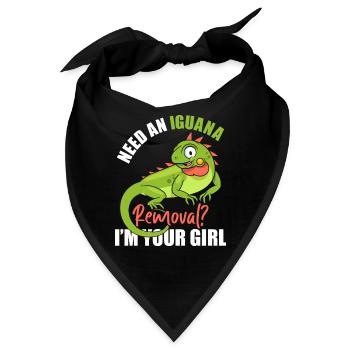 Iguana lustiger Spruch - Bandana - Schwarz - Vorne