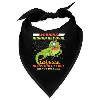Iguana lustiger Spruch - Bandana - Schwarz - Vorne