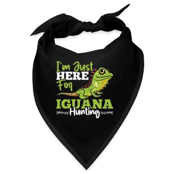 Iguana lustiger Spruch - Bandana - Schwarz - Vorne