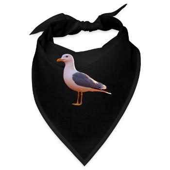 Möwe Strand Meer Nordsee Ostsee Silbermöwe Möwen - Bandana - Schwarz - Vorne