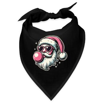 Sigma Santa Mit Herzbrille Und Kaugummi - Bandana - Schwarz - Vorne