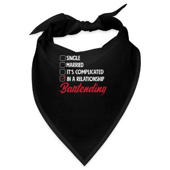 Lustiger Barkeeper Spruch Barkeeper Geschenk - Bandana - Schwarz - Vorne