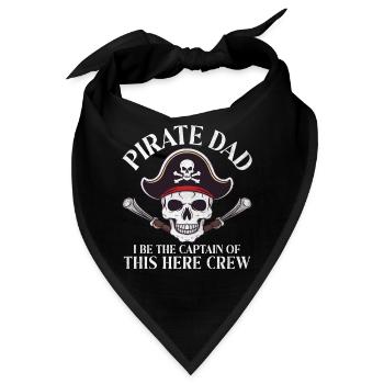 Piratenvater Ich Sei Der Kapitän Aargh Crossbone Lustig - Bandana - Schwarz - Vorne