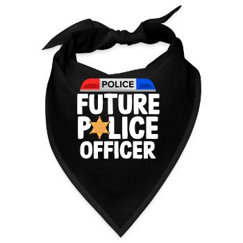 Zukünftige Polizistin oder Polizist Strafverfolgungspolizei - Bandana - Schwarz - Vorne