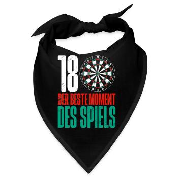 Darten Dartspieler Dartscheibe Dartpfeil Dartboard - Bandana - Schwarz - Vorne