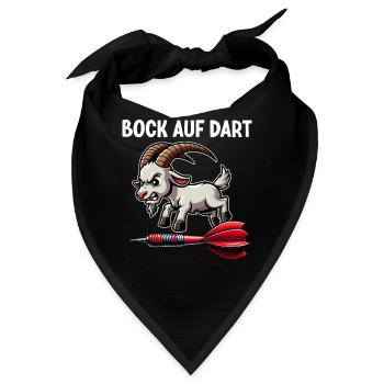 Darten Dartspieler Dartscheibe Dartpfeil Dartboard - Bandana - Schwarz - Vorne