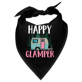 Rv Camping Camper Camping Frauen glücklich Glamper - Bandana - Schwarz - Vorne
