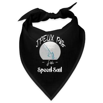 Ich kann nicht 'Ich segele schnell - Bandana - Schwarz - Vorne