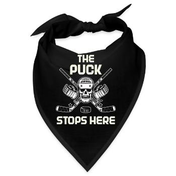 Eishockey Tormann Goalie , Eis Hockey - Bandana - Schwarz - Vorne