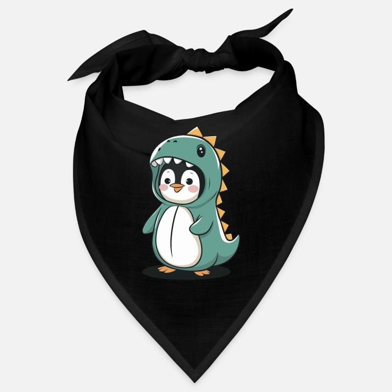 Pingouin mignon en costume de dinosaure Bandana