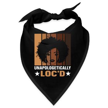 Unapologetically Loc'd Melanin Brown Skin Schwarze - Bandana - Schwarz - Vorne