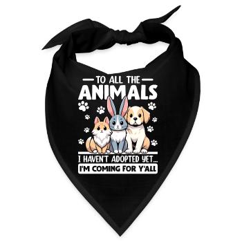 Lustige Save Animals Tierheim Rescue Foster - Bandana - Schwarz - Vorne