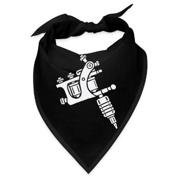 Tattoo Maschine - Bandana - Schwarz - Vorne