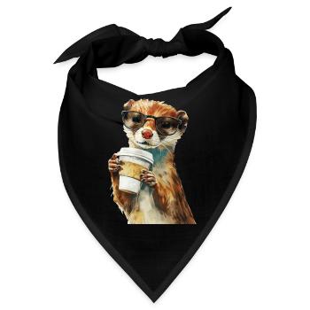 Wiesel Kaffee - Bandana - Schwarz - Vorne