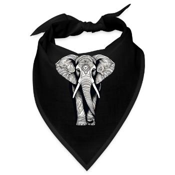 Elephant - Bandana - Schwarz - Vorne