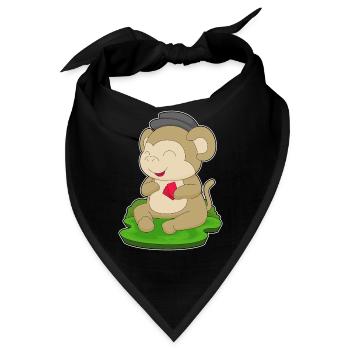 Affe Poker Pokerkarten - Bandana - Schwarz - Vorne