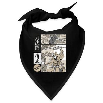 samurai katana Duell vs ninja - Bandana - Schwarz - Vorne
