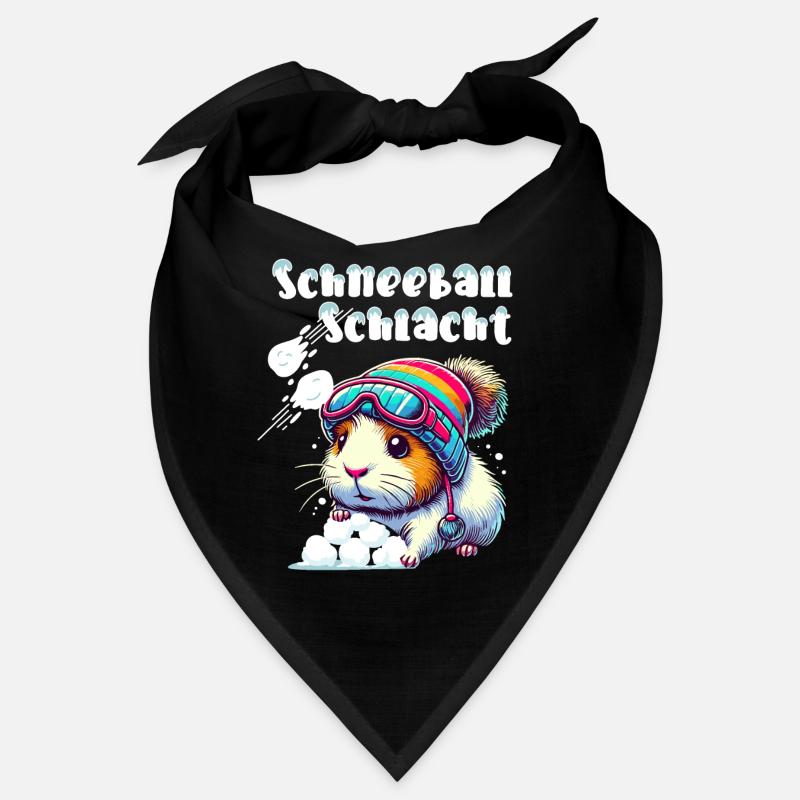 cochon d’Inde bataille de boules de neige Hiver Ski Fun Bandana