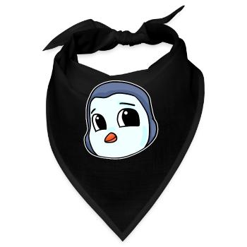 Pinguin Kopf Vogel Seevogel - Bandana - Schwarz - Vorne
