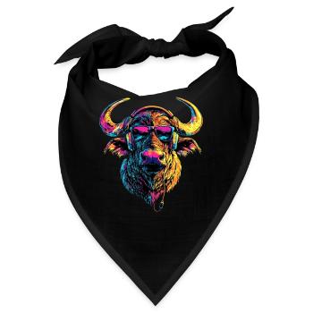Büffel Kaffernbüffel Safari Afrikanischer Büffel - Bandana - Schwarz - Vorne