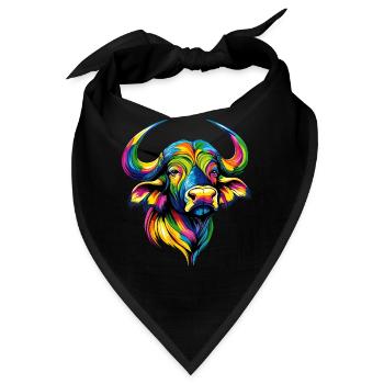 Büffel Kaffernbüffel Safari Afrikanischer Büffel - Bandana - Schwarz - Vorne