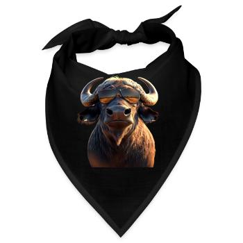 Büffel Kaffernbüffel Safari Afrikanischer Büffel - Bandana - Schwarz - Vorne