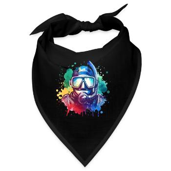 Tauchen Taucher - Bandana - Schwarz - Vorne