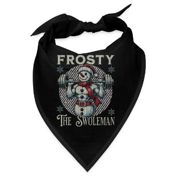 Frosty Der Muskelmann Schneemann Fitness - Bandana - Schwarz - Vorne