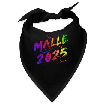 Malle 2025 Mallorca Feier Party Outfit Urlaub - Bandana - Schwarz - Vorne