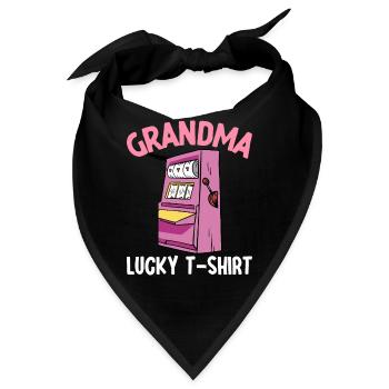 Oma Lucky T-shirt Spielautomat Casino Lover - Bandana - Schwarz - Vorne