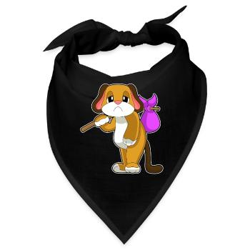 Hund Obdachlos - Bandana - Schwarz - Vorne