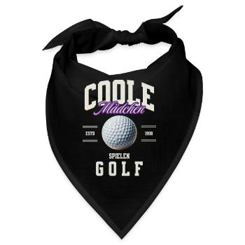 Golf Golferin - Bandana - Schwarz - Vorne