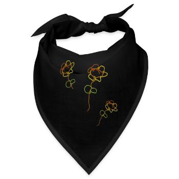 Leas Flowers - Bandana - Schwarz - Vorne