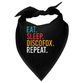 Eat Sleep Discofox Repeat für Tänzer - Bandana - Schwarz - Vorne