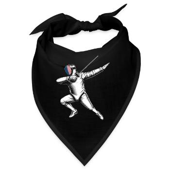 Dubbing Fechter Fechter Degen Degen Fechter Athlet - Bandana - Schwarz - Vorne