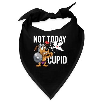 Single & Anti Liebe Valentinstag Not today cupid - Bandana - Schwarz - Vorne